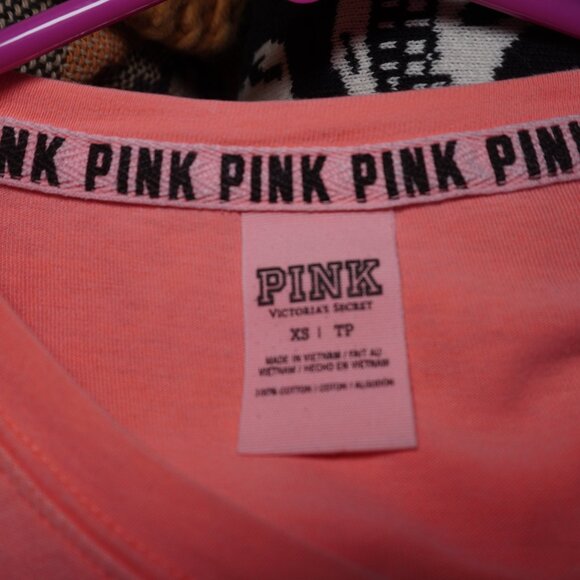 Victoria's Secret Pink Womens Light Pink Long Sleeve Crew Neck Shirt Size XS - Picture 6 of 6